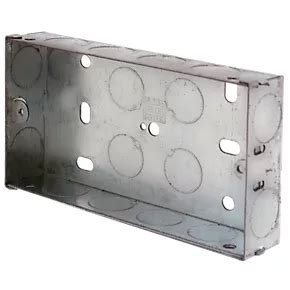 2 gang metal back box|screwfix double back box.